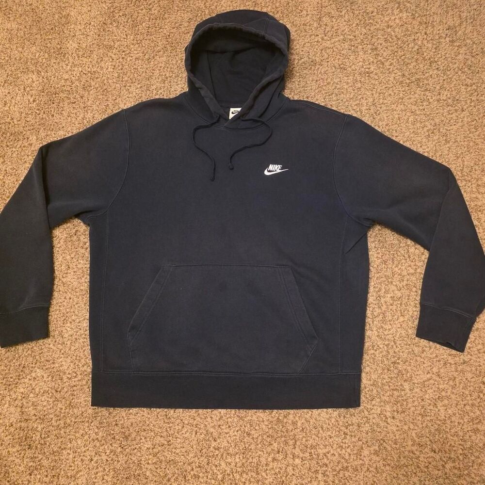 Nike Men's Navy and Black Hoodie